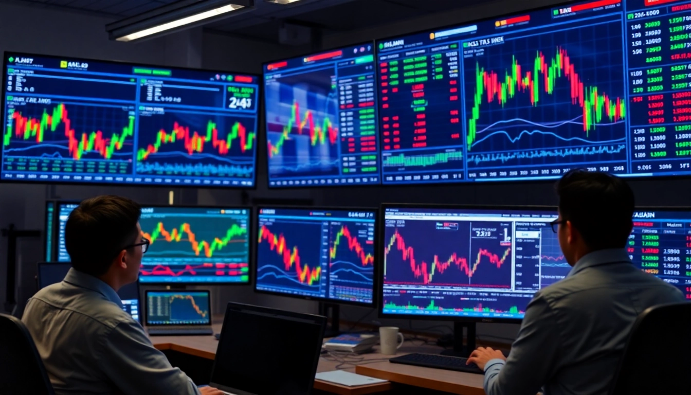 Trading view charts and tools in action on multiple screens for accurate market analysis